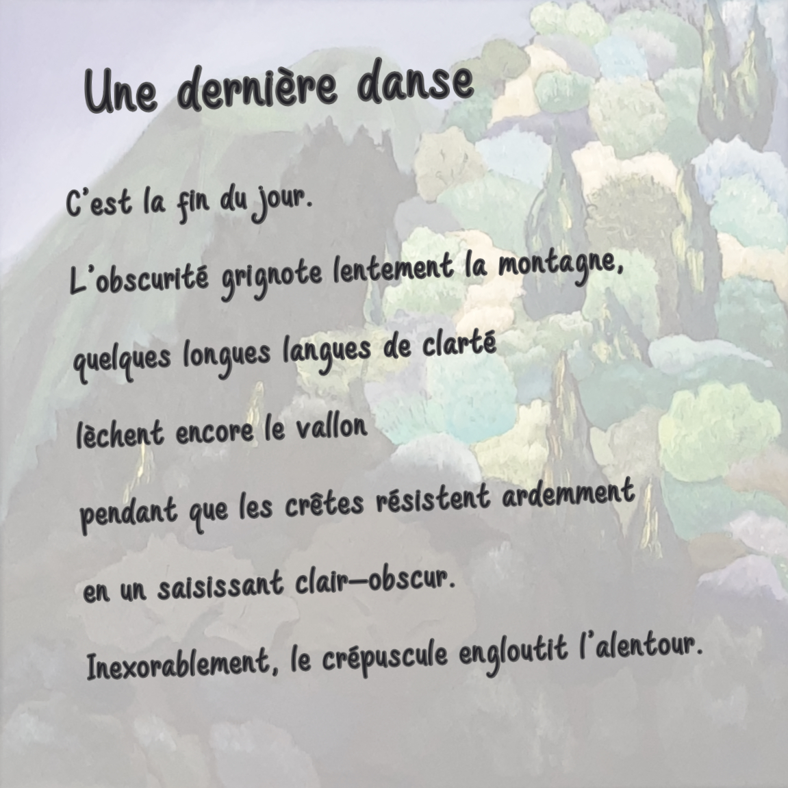 Texte pour Dernière danse